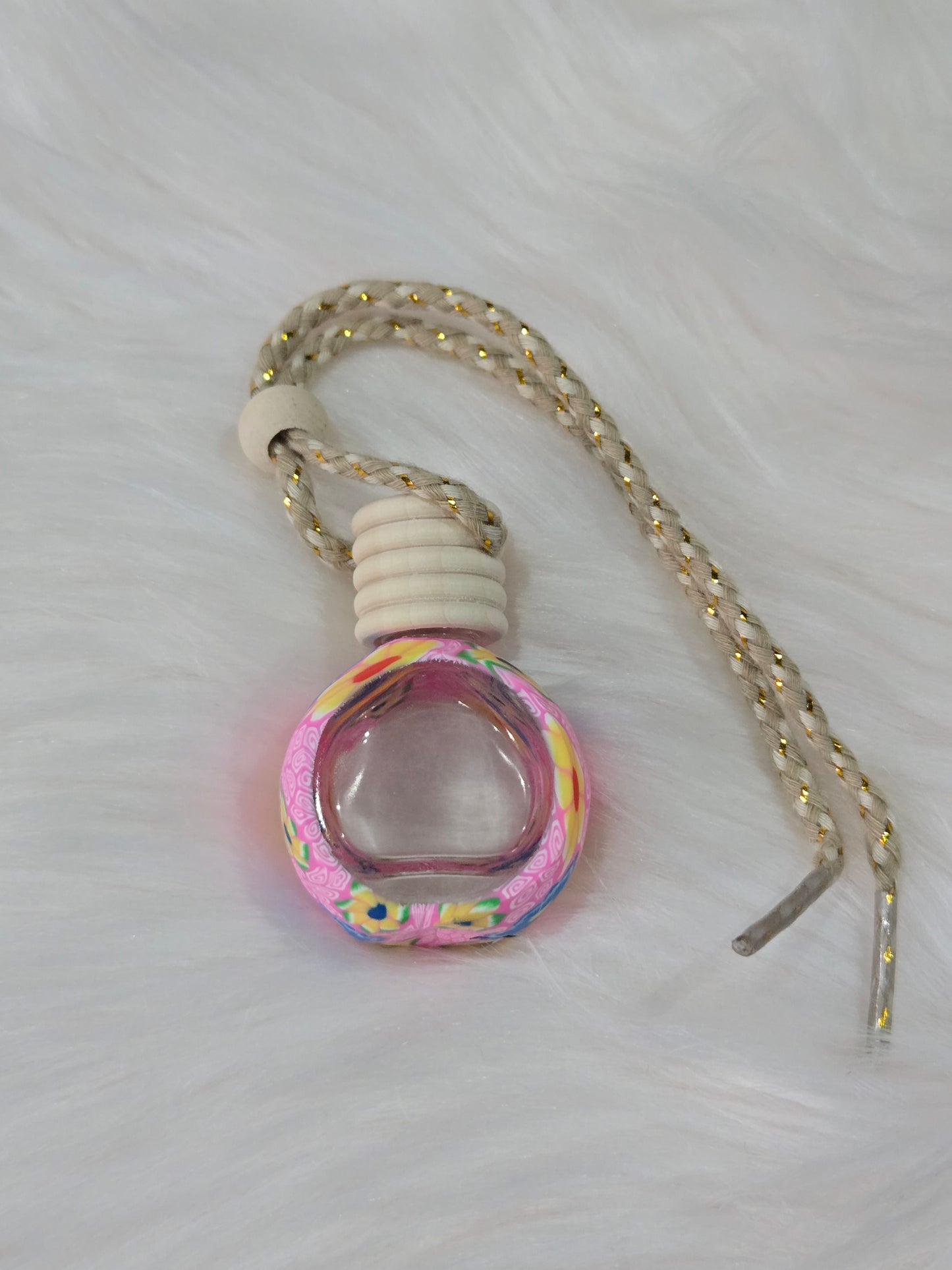 Diffuseur de voiture tissu rose à suspendre 💫