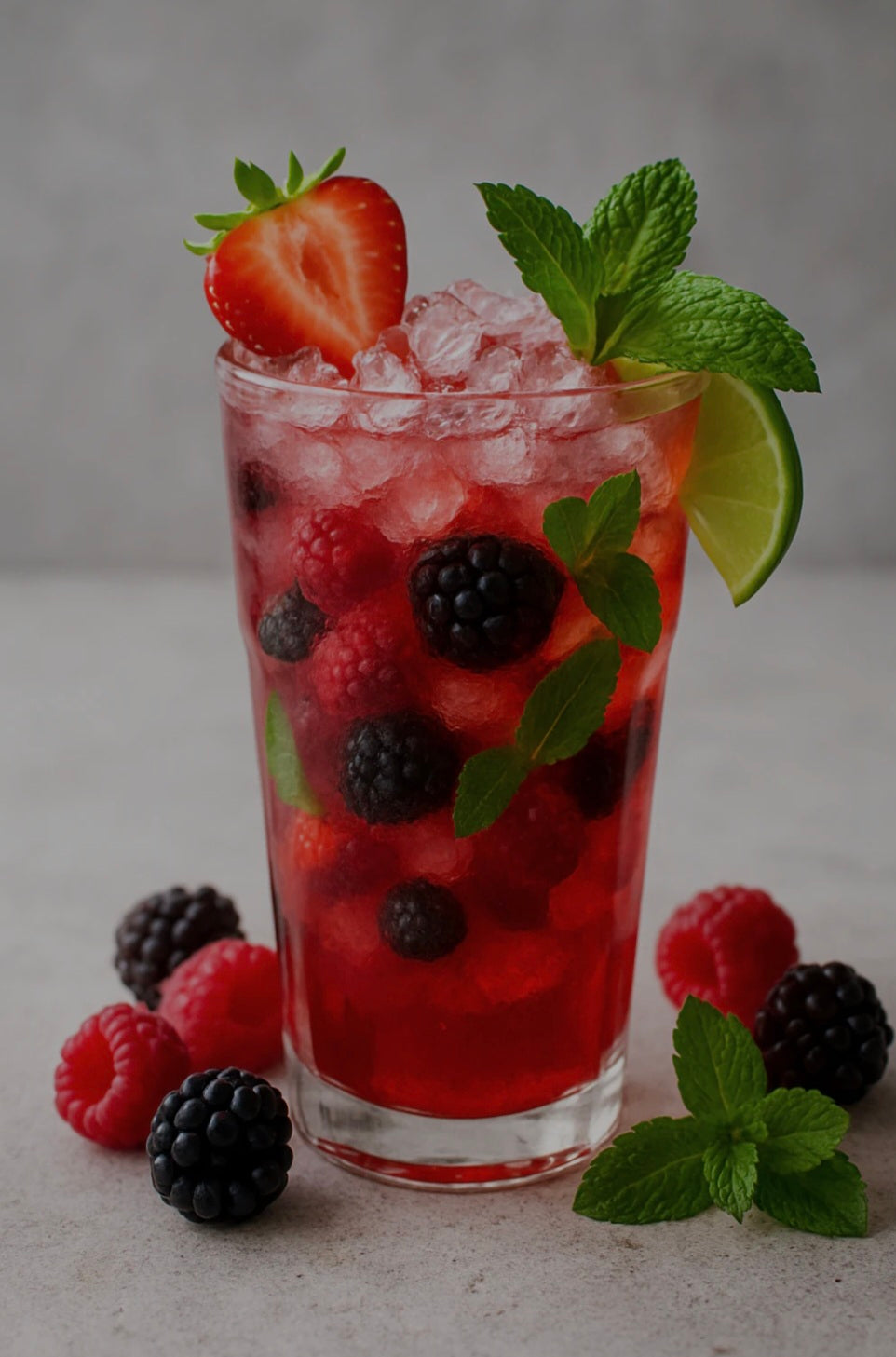 Mojito fruits rouges (citron menthe fruits rouges)