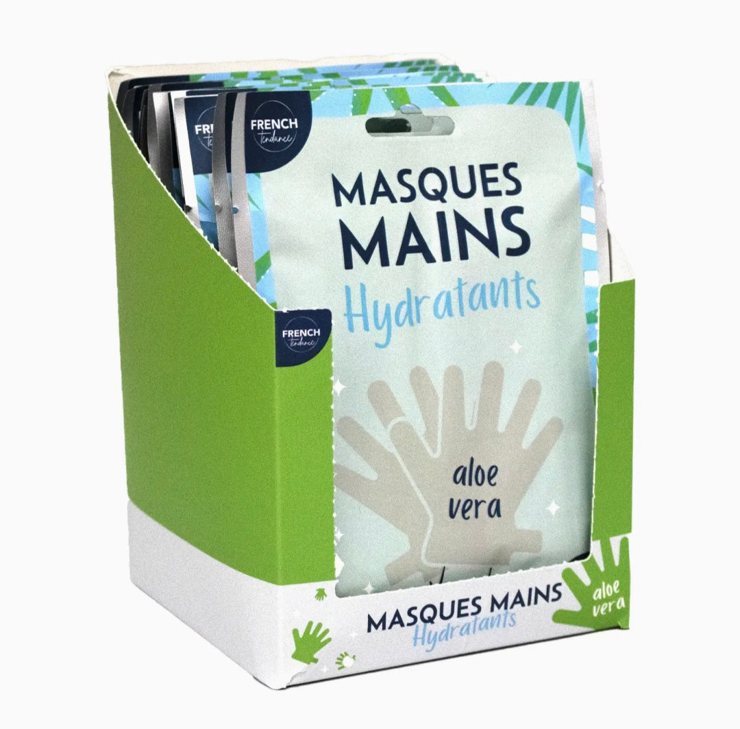 Masque pour les mains à l'aloe vera