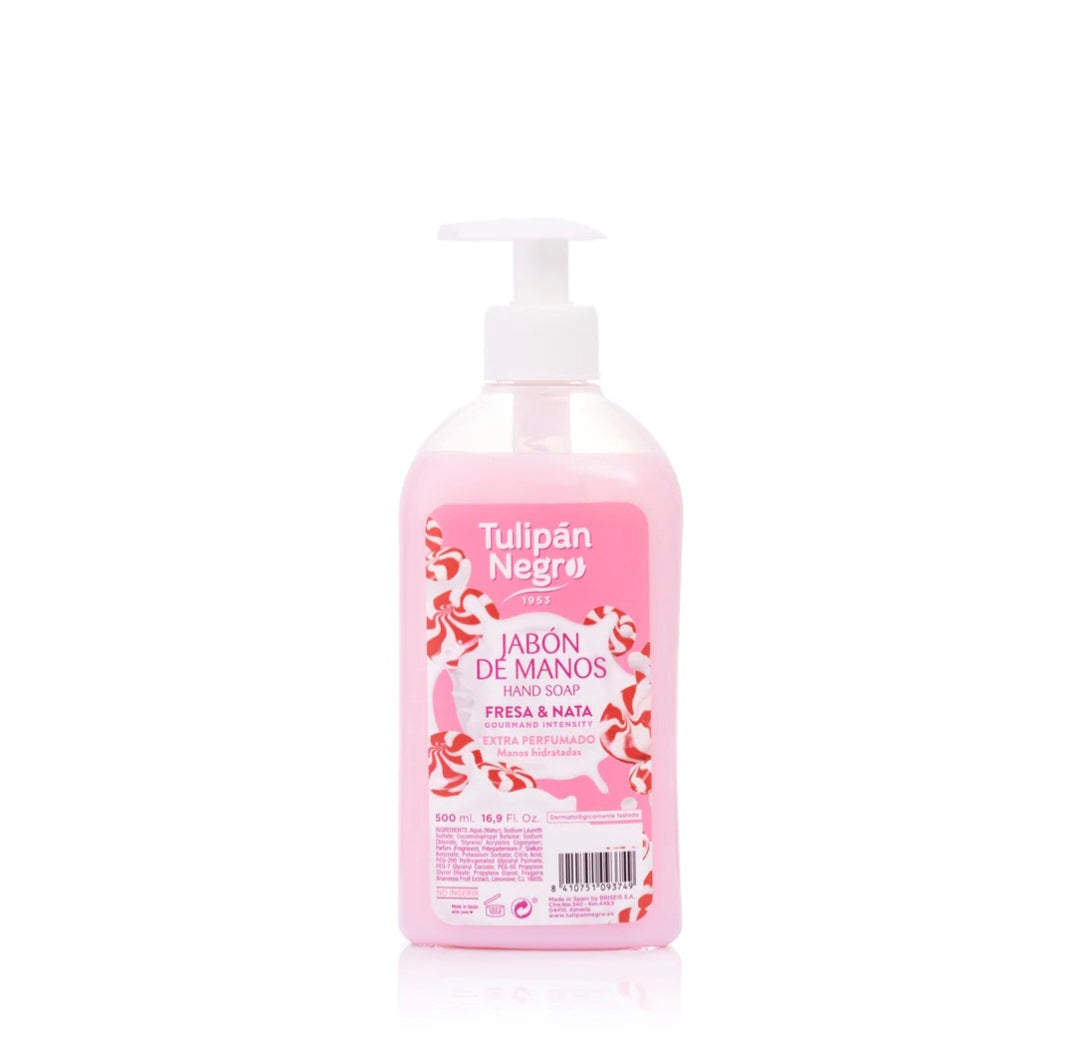 Distributeur de savon pour les mains 500 ml fraise et crème