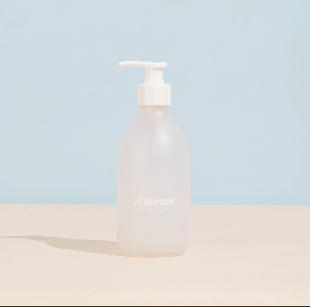 Bouteille rechargeable pompe blanche 250 ml pour gel lavant mains