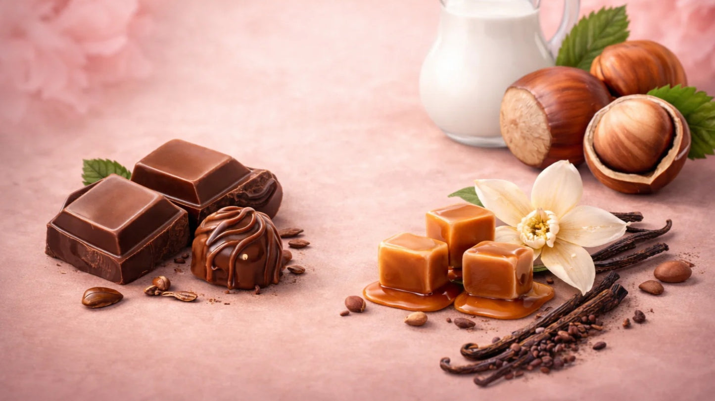 Douce tentation (Noisette, praline, vanille, caramel)
