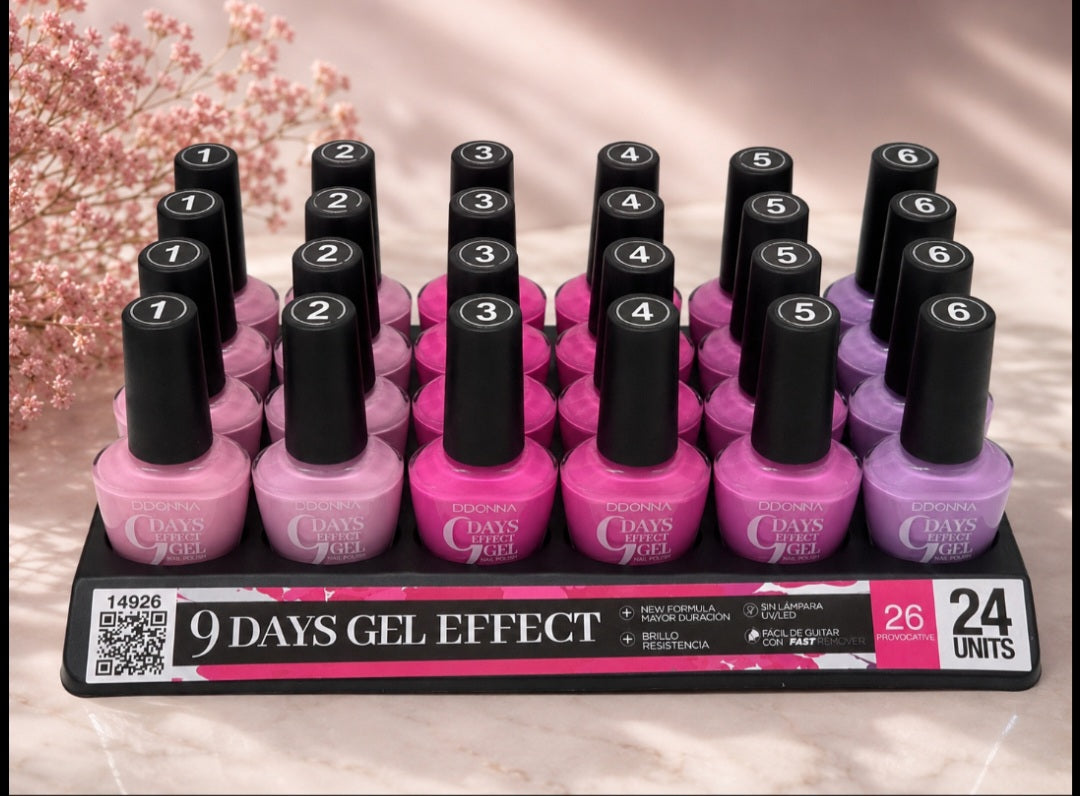Vernis effet gel 9 jours sans lampe UV "Les Roses"