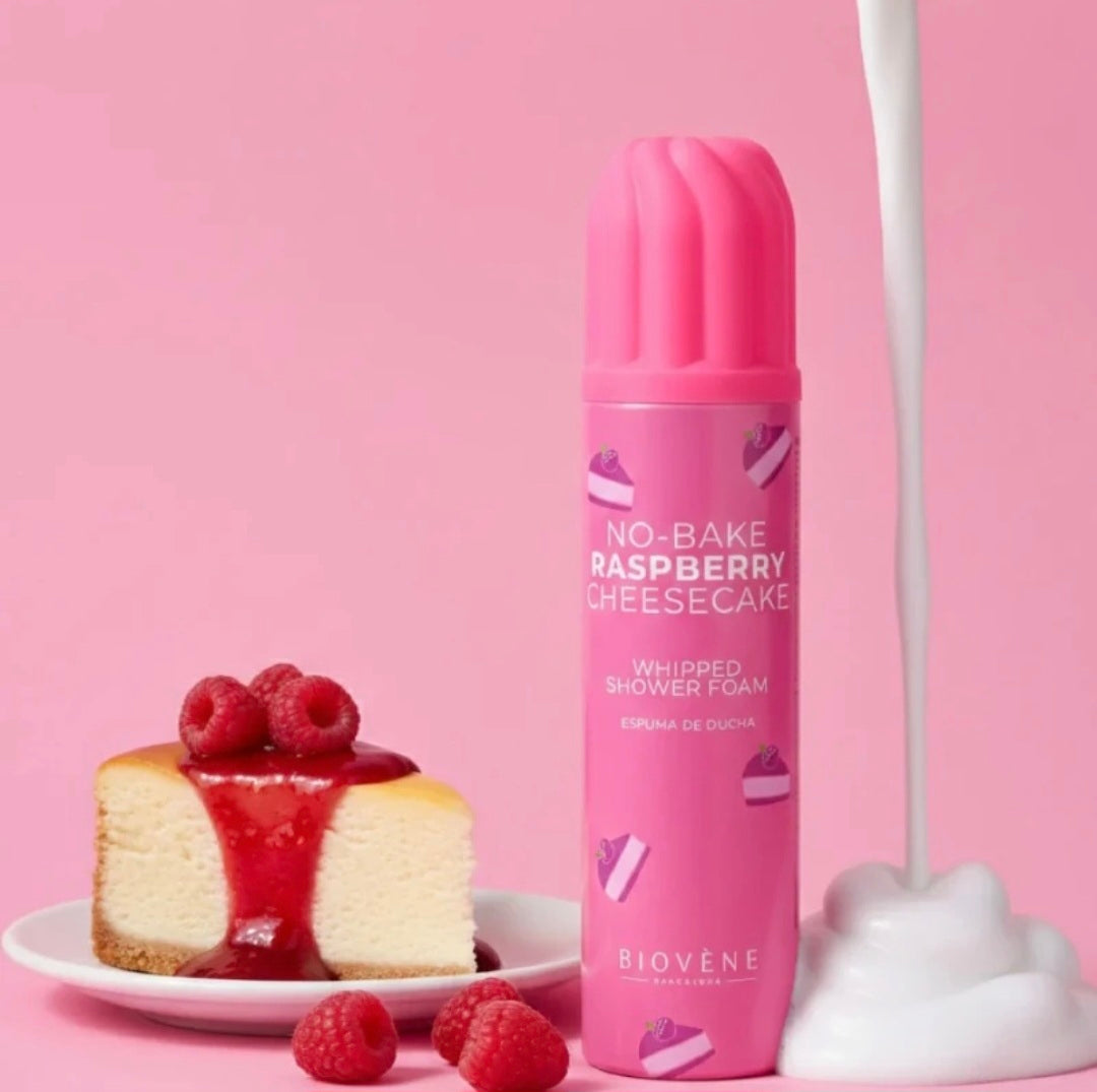 Mousse chantilly de douche Cheescake framboise