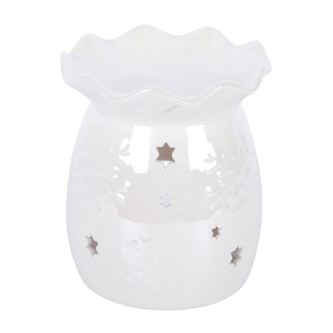 Brûleur flocon blanc irisé