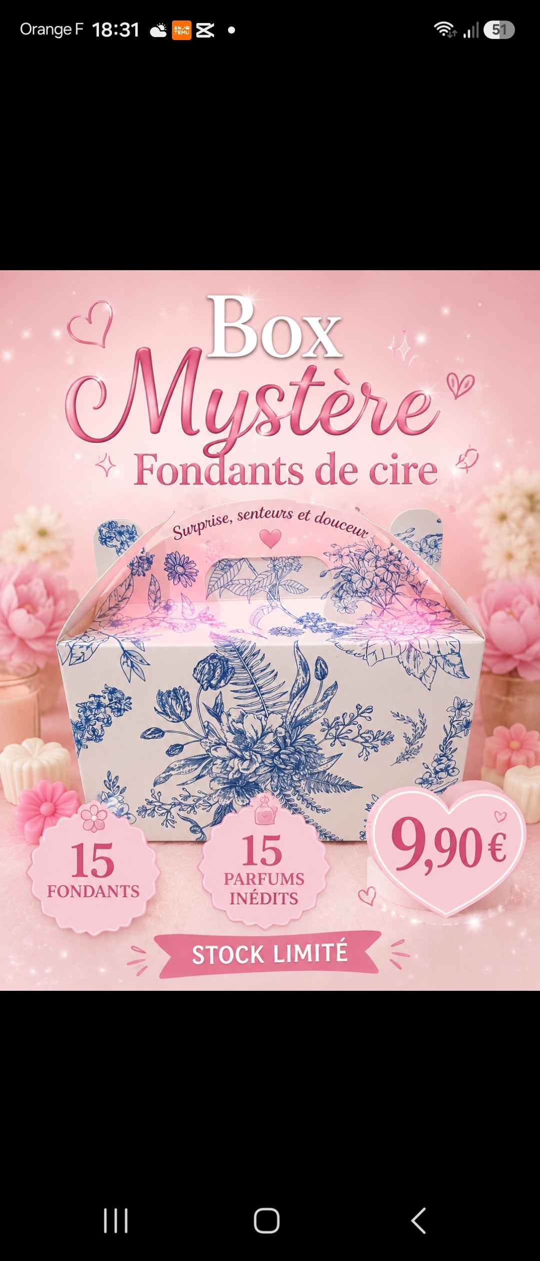 Box mystère fondants de cire