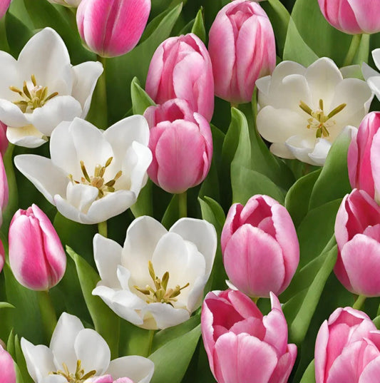 Tulipe rose jasmin blanc  💫