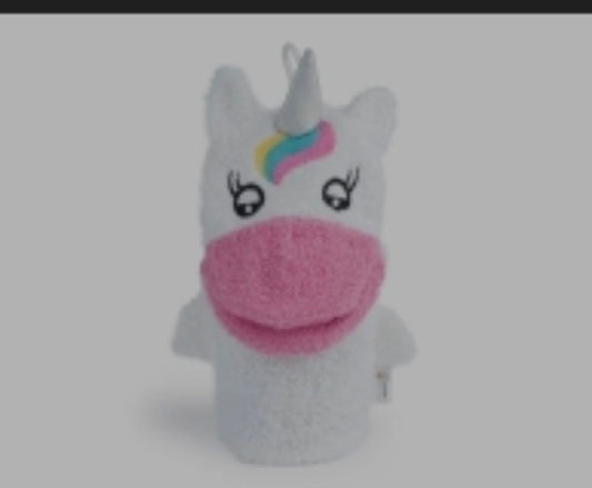 Gants de toilette fantaisie licorne