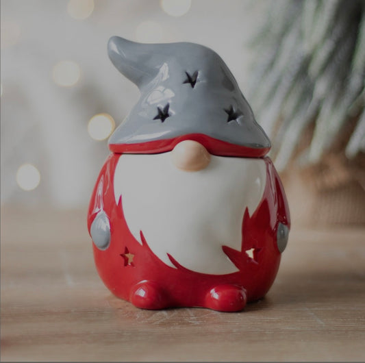 Brûleur gnome gris et rouge