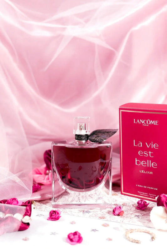 La Vie est belle élixir (Framboise, liqueur, bergamote, violette, rose)