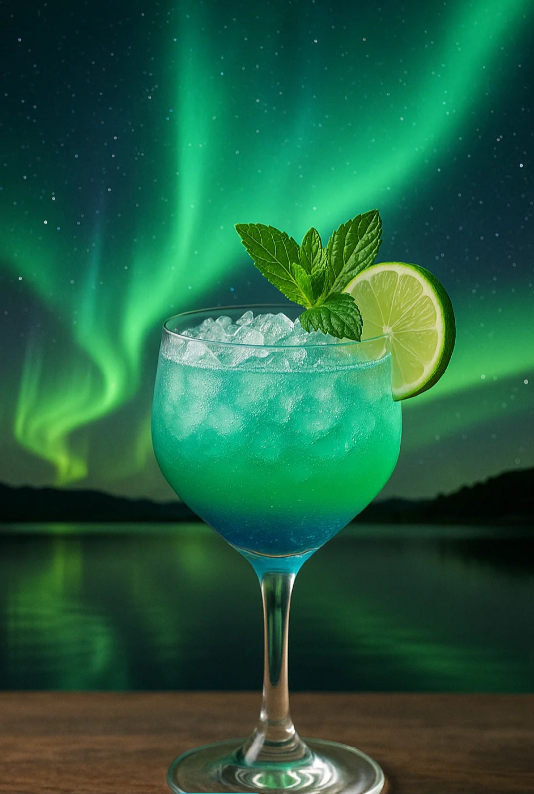 Cocktail aurore boréale (Coco, ananas, crème de coco)