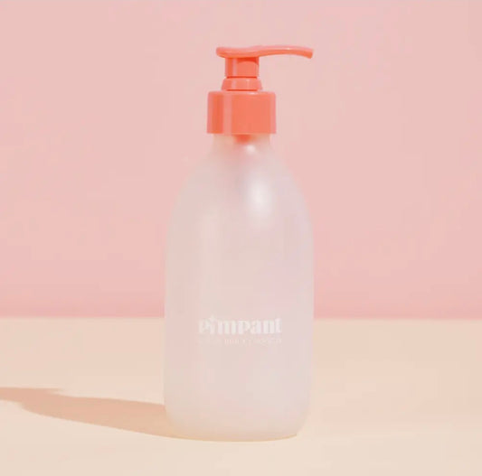 Bouteille rechargeable pompe rose 250 ml pour gel lavant mains