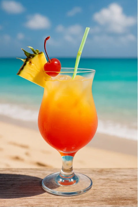 Cocktail exotique (Champagne, fruits exotiques, mangue)