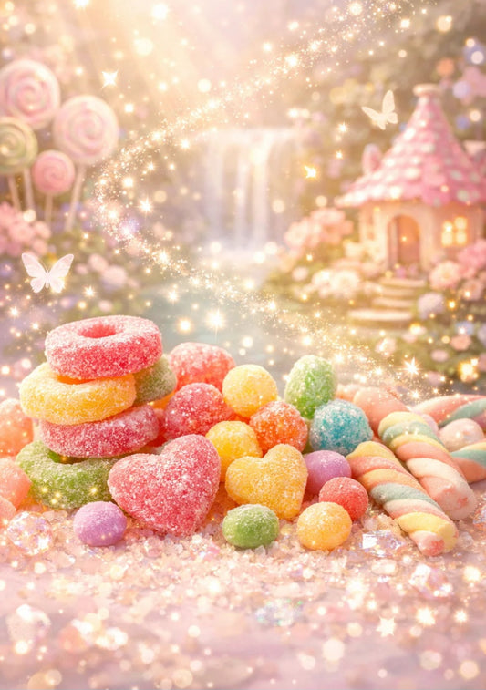 Crash bonbon (Ananas, vanille, sucre bleu, sucre rose)