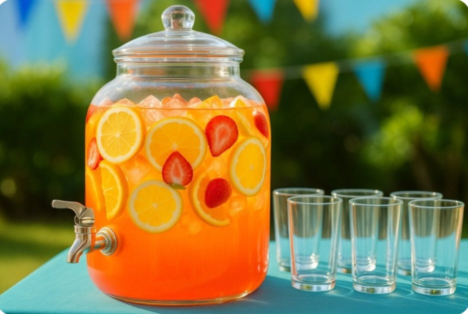 Jelly cocktail festif aux fruits (mélange de fruits rouges, citron, poire)
