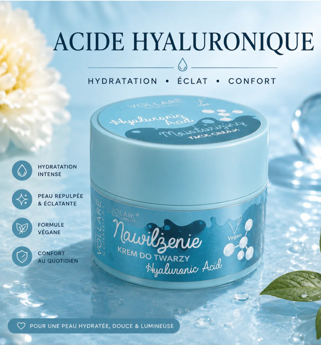Crème visage à l'acide hyaluronique