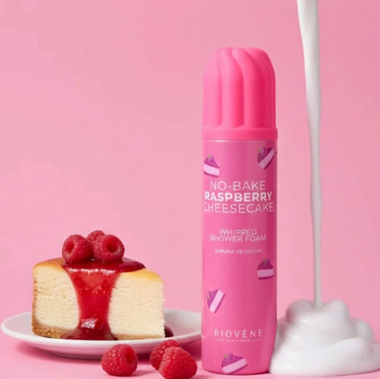 Mousse chantilly de douche Cheescake framboise