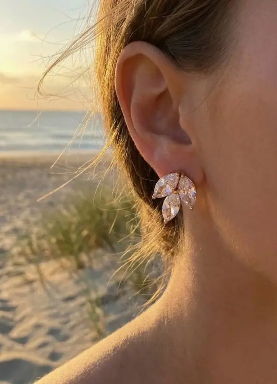 Boucles d'oreilles en acier inoxydable (doré) Réf 123