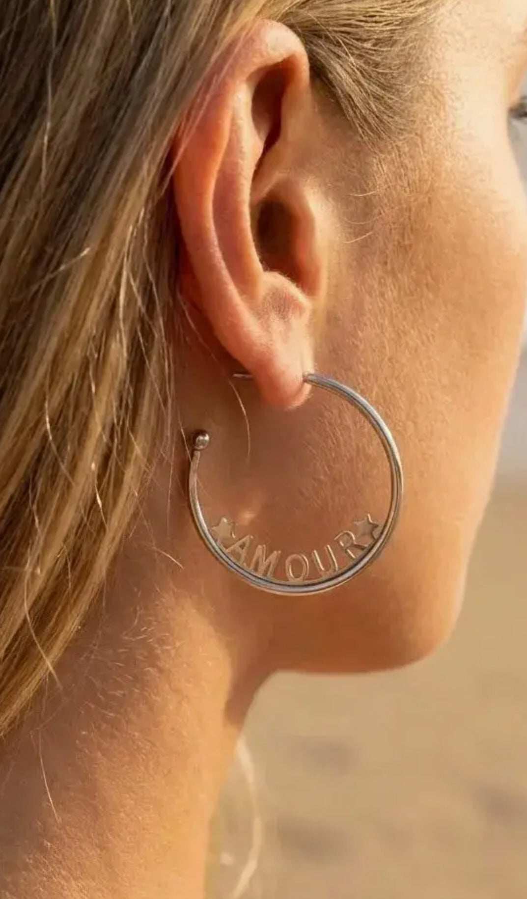 Boucles d'oreilles en acier inoxydable (argenté) Réf 127