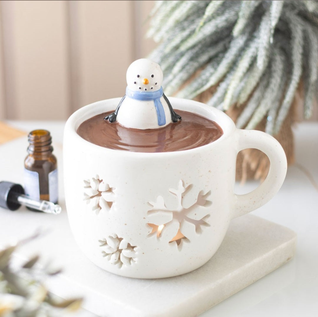 Brûleur bonhomme de neige chocolat chaud