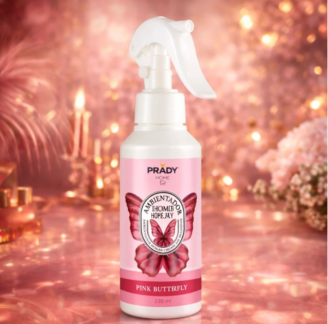 Spray Désodorisant Maison & Tissu Pink Butterfly 220ml