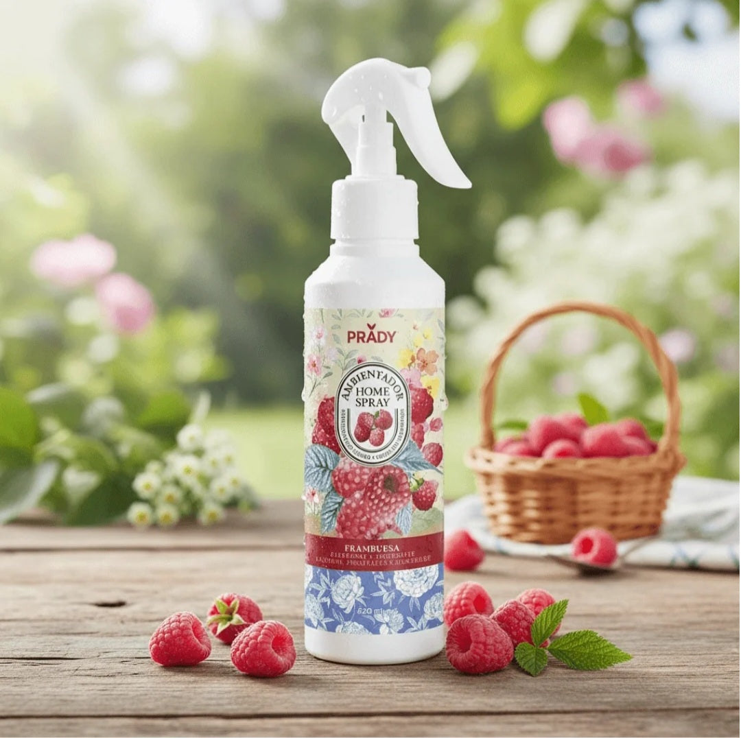 Spray d'ambiance maison tissu et voiture Framboise 220ML