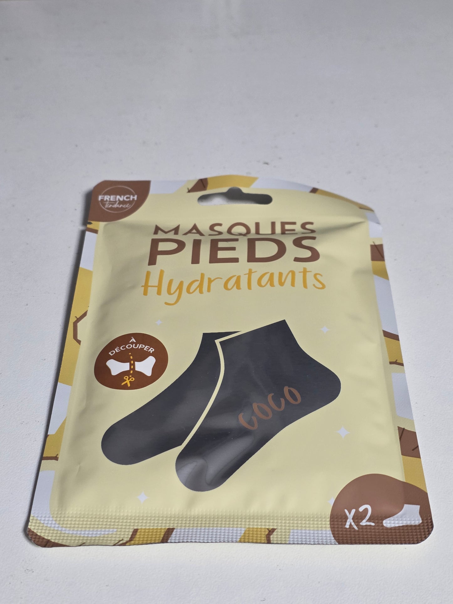 Masque pour les pieds à la noix de coco