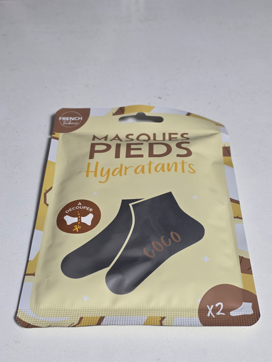 Masque pour les pieds à la noix de coco